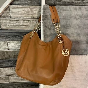Michael Kors: Soft Brown Leather Hobo Bag